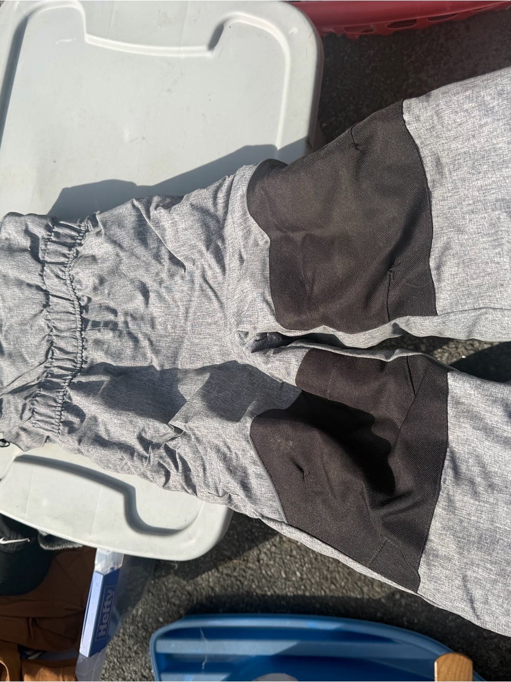 Kids Gray and Black Snow Pants